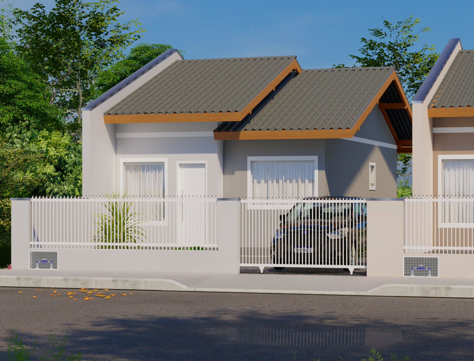 Fachada das casas Alvora