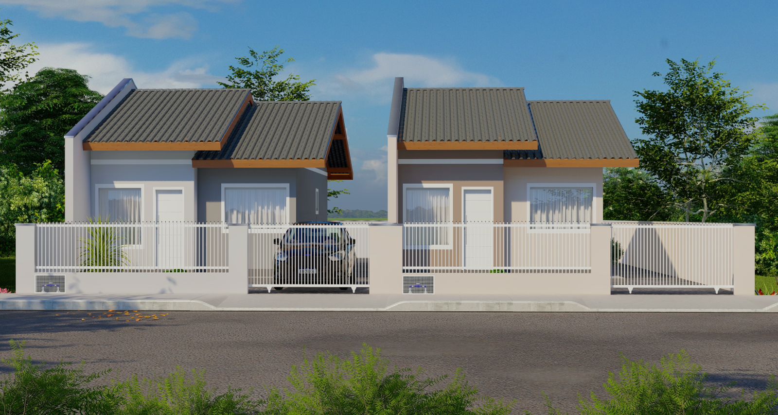 Detalhe das casas Alvora